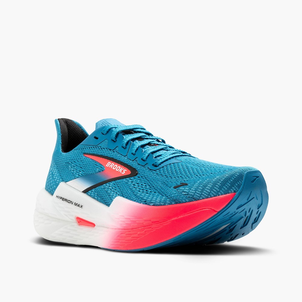 Chaussures Running Route Brooks Hyperion Max 2 Bleu Rose Noir Femme | NIU-0618387